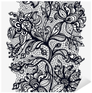Abstract Lace Ribbon Seamless Pattern With Elements - Silk Print Transparent Case For Samsung Galaxy S8 - (400x400), Png Download