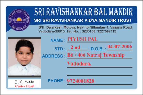 School Id Card Printing Service - School Id Card Design (500x333), Png Download