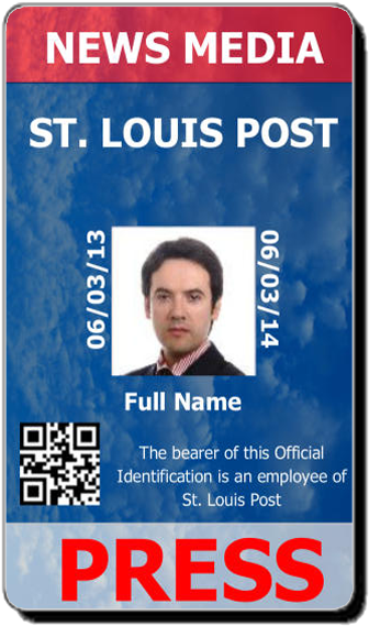 Reporter - Id Psd Free Template (600x600), Png Download