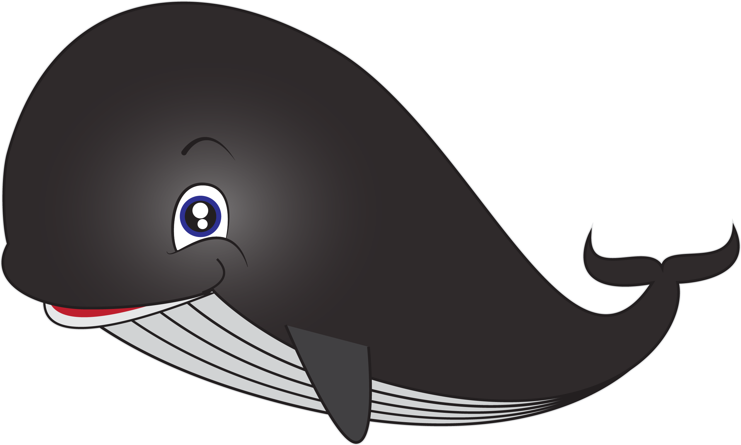 Sperm Whale Cartoon Clip Art - Whale Clipart (3195x1997), Png Download