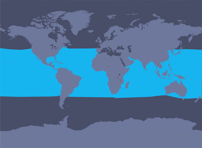 Distribution Map - - Pygmy Sperm Whale Distribution (680x498), Png Download