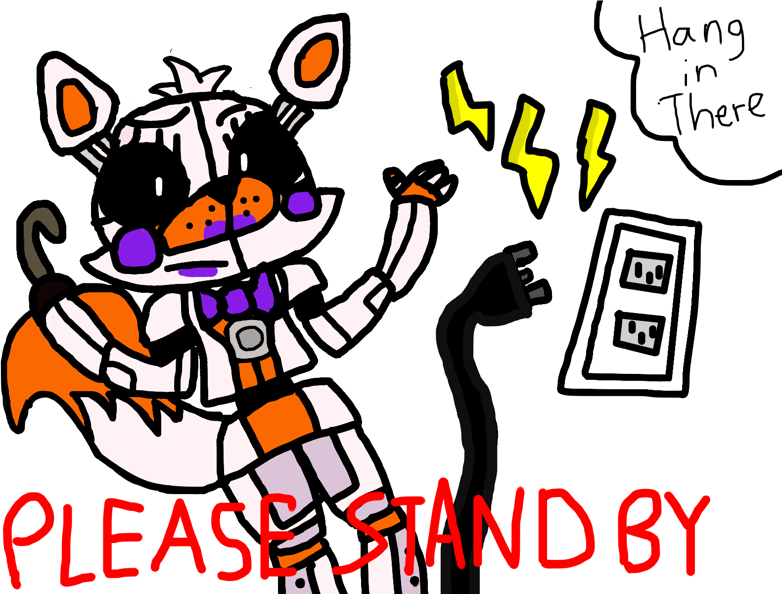 Artworkplease Stand By - Cartoon (1600x1200), Png Download