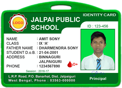 Sh030 - School Id Card Png (448x315), Png Download