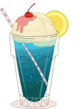 Been In The Mood To Pixel Stuff, Here's My Transparent - Ice Cream Float Png (400x400), Png Download
