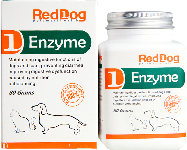 Red Dog Enzyme Intestinal Agent 80g/bottle Probiotics - Dog (800x800), Png Download