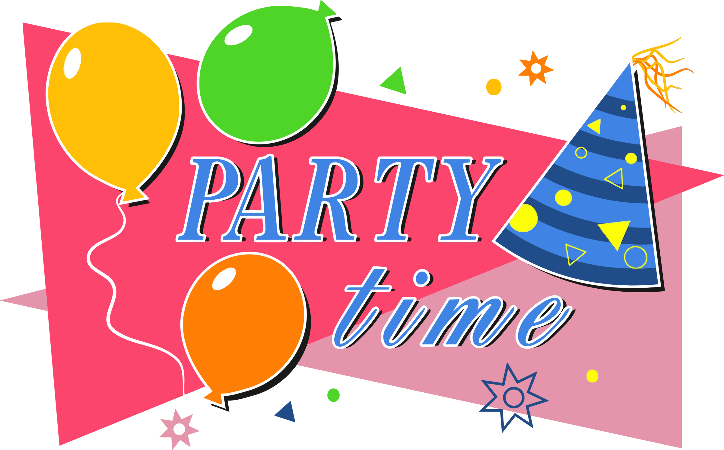 This Free Icons Png Design Of Party Time (2400x1492), Png Download