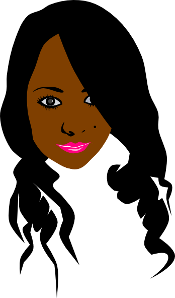 African Can American Girl - Black Woman Vector Png (348x591), Png Download