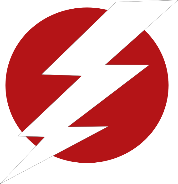 Red Lightning Bolt Clipart 6 By Wendy - Red Lightning Bolt Logo (576x595), Png Download