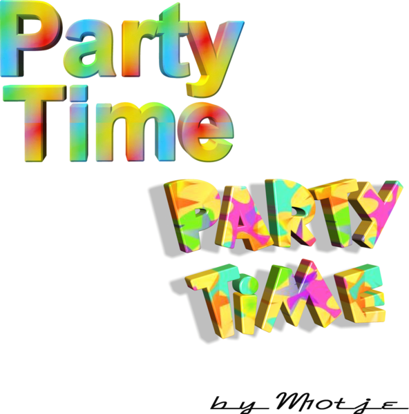 Share This Image - Party Time 3d (592x600), Png Download