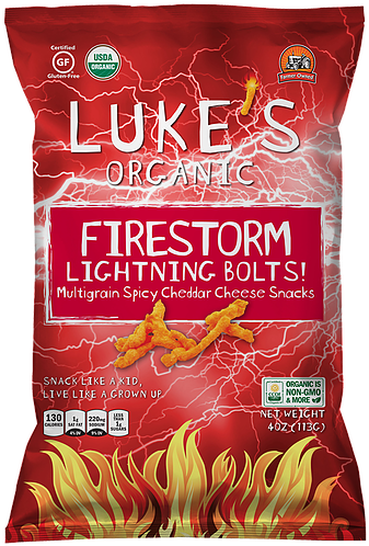 Firestorm Lightning Bolts Cheddar Cheese Snacks - Whole Grain (344x503), Png Download