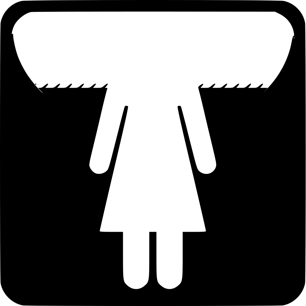 Female User Woman Lady Girl Comments - Restroom Signs (981x980), Png Download