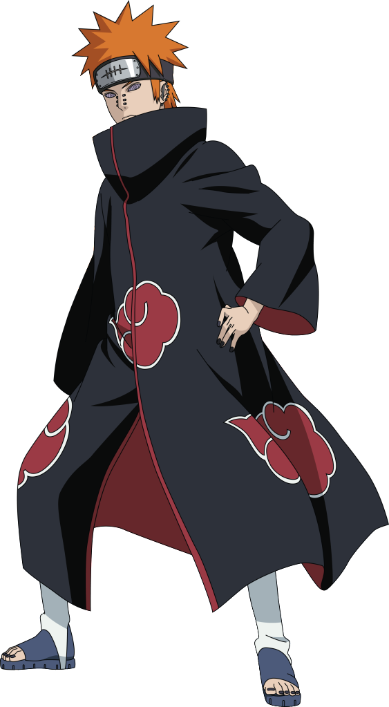 Nagato Akatsuki Png - Pain Naruto Full Body (563x1023), Png Download