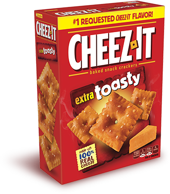 Cheez-it® Extra Toasty Crackers - Extra Toasty Cheez Its (344x392), Png Download