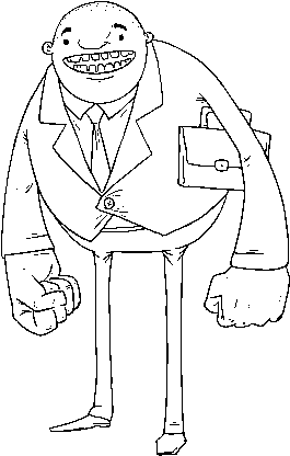 Man With Big Fists Coloring Page - Drawing (600x470), Png Download