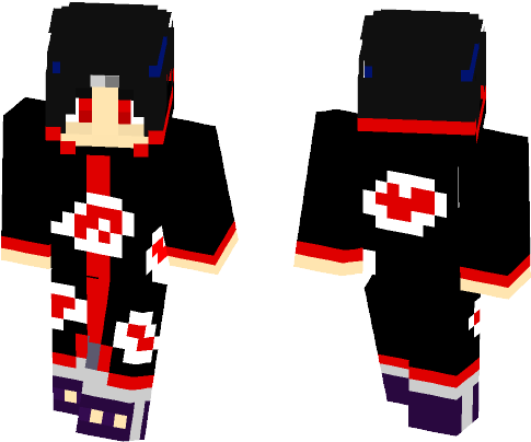 Itachi Uchiha Akatsuki - Minecraft (584x497), Png Download