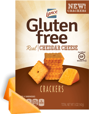 Gold Star Gluten Free Cheddar Cheese Crackers - Lance Gluten Free Original Crackers (395x540), Png Download