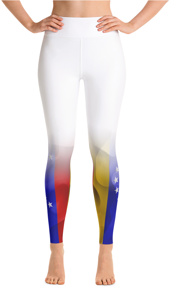 White Yoga Leggings (1000x1000), Png Download