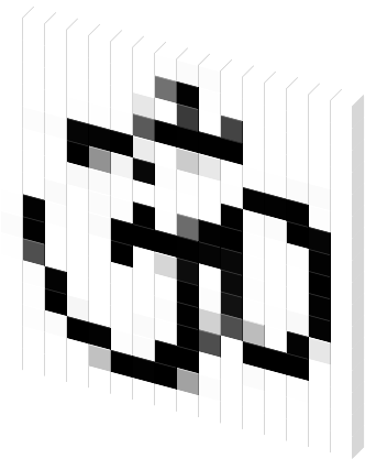 View Favicon On T-shirt - Pixel Art (340x431), Png Download