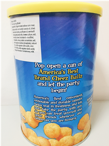 3 Barrels United States Abc Lady Liberty Cheez Balls - Cheese (480x480), Png Download