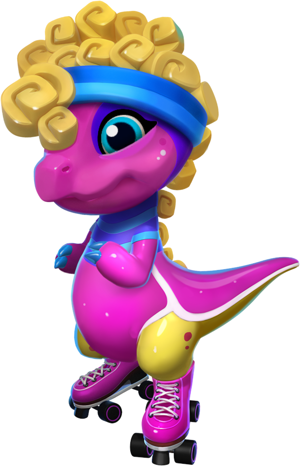 Skater Dragon - Cartoon (971x1505), Png Download