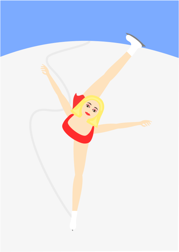 How To Set Use Ice Skater Svg Vector - Ice Skating (637x900), Png Download