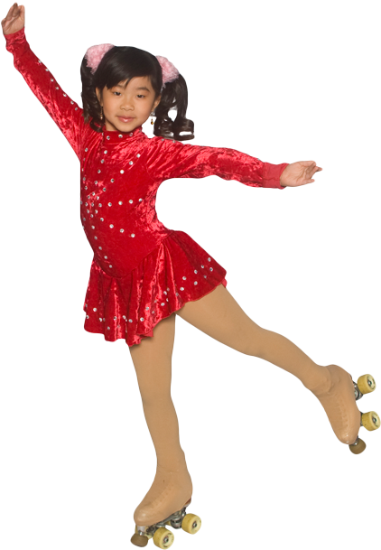 Image Is Not Available - Artistic Roller Skating Black (500x682), Png Download