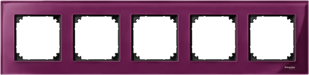 Mtn4050 3206 Real Glass Frame, 5 Gang, Ruby Red, M - Schneider Electric M-plan - Plaque De Finition - 2 (984x984), Png Download