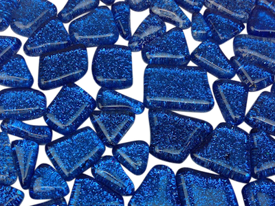 Blue Glitter Glass Tiles - Crystal (400x300), Png Download