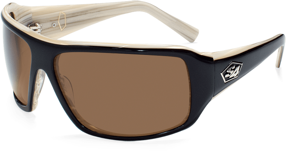 S4 Optics Xander Gloss Black Bone / Brown Polarized - Sunglasses (1000x572), Png Download