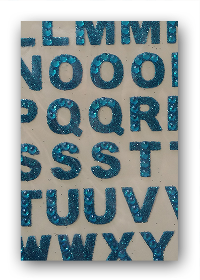 Blue Glitter Crystal Letters Http - Poster (397x556), Png Download