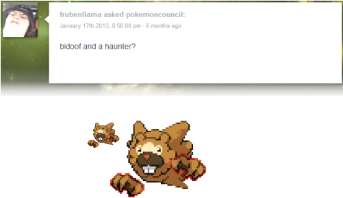 #haunter #bidoof #frubenllama #hal #pokemon Splice - Bidoof Sprite (500x341), Png Download