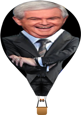 Romney's So Out Of Touch His Own Feet Don't Touch The - Balloon (360x486), Png Download