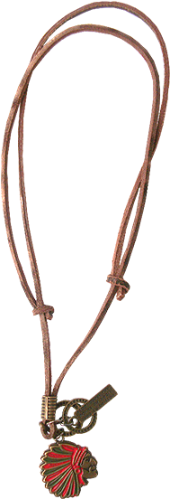 Native American Indian Chief Necklace - Indian Head (600x600), Png Download