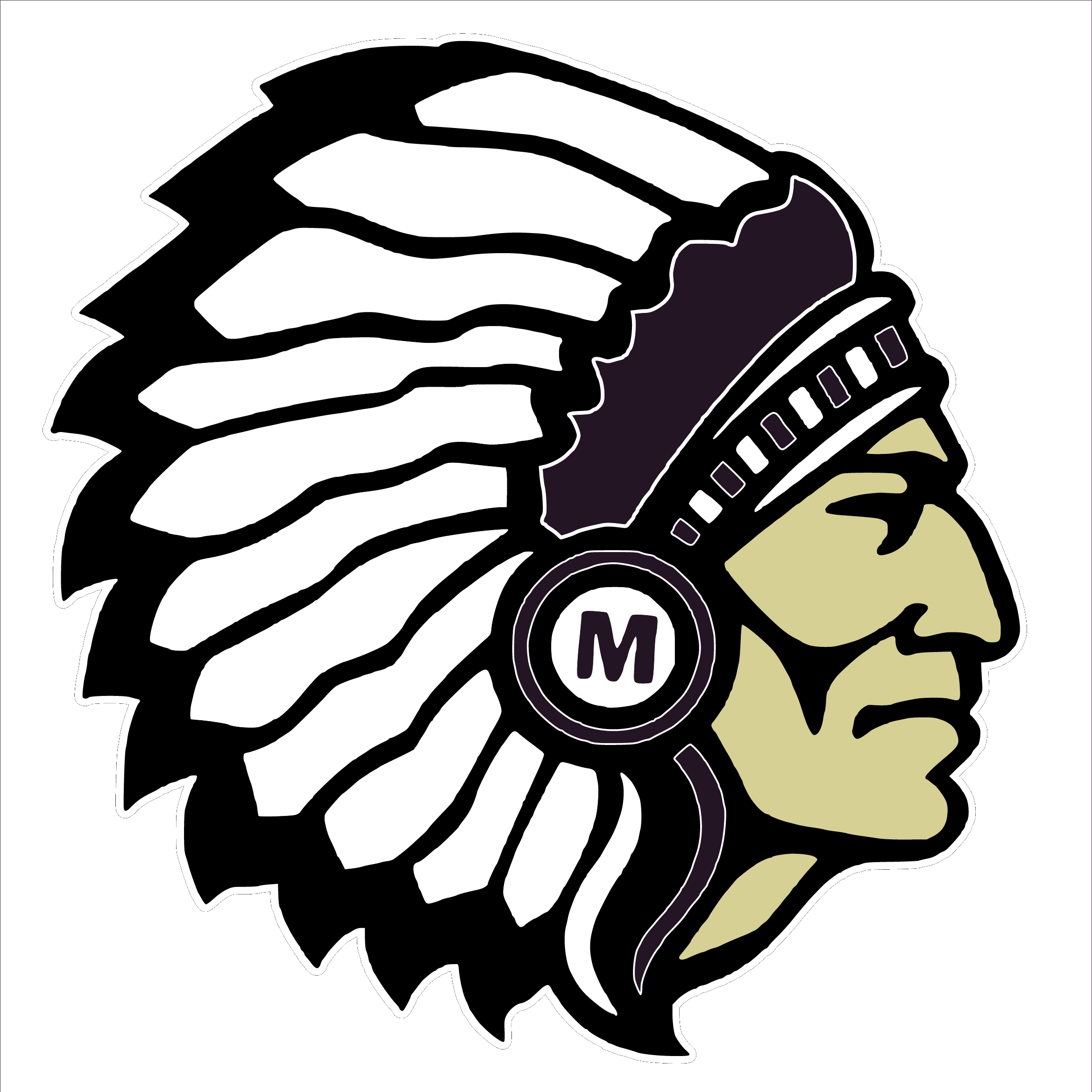 Marengo Indians - West Branch Warriors Logo (2338x2338), Png Download