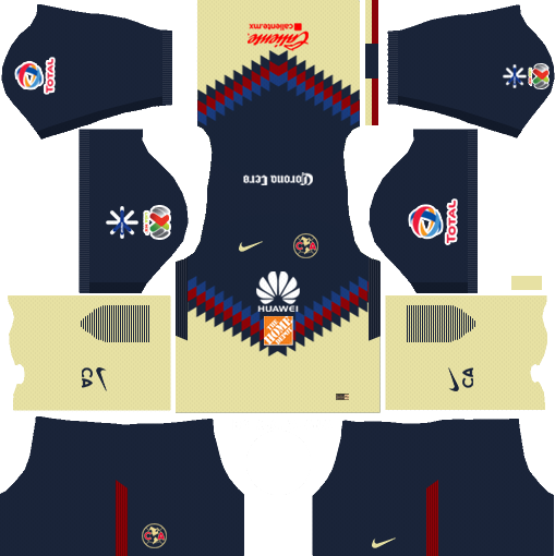 Get The Latest Club America Kits For Dream League Soccer - Kits Dream League Soccer 2018 (509x510), Png Download