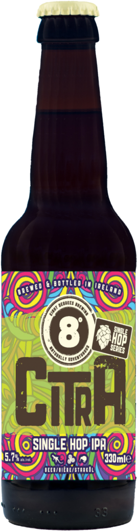 Citra Single Hop Ipa - 8 Degrees Single Hop Series Citra (500x1150), Png Download