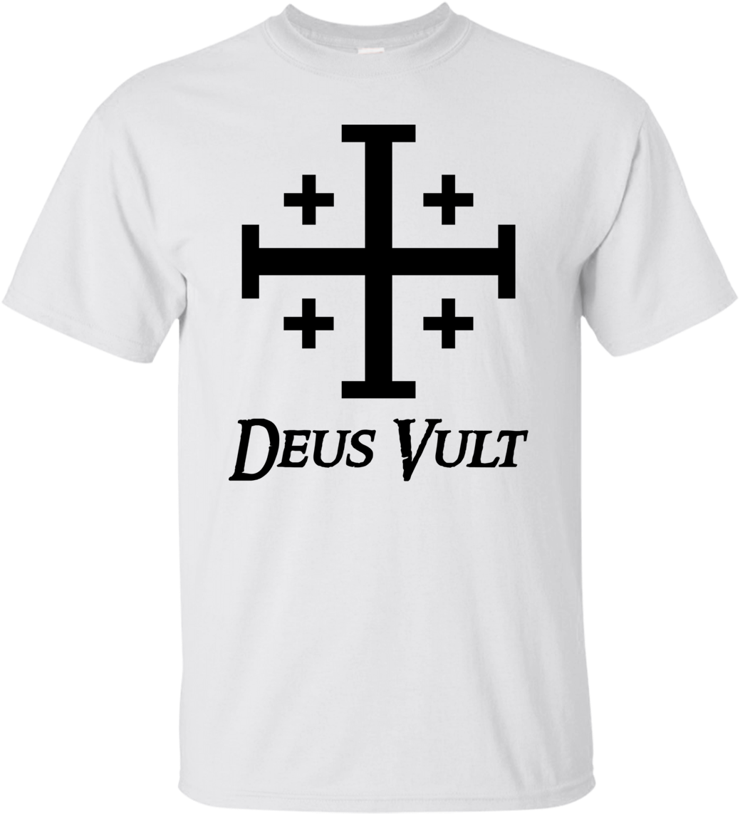 Deus Vult Shirt - Jerusalem Cross (1155x1155), Png Download