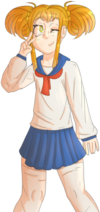 Some Art I Just Finished Of Popuko From Pop Team Epic - Art (500x734), Png Download