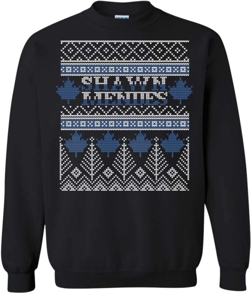 Christmas Ugly Sweater Shawn Mendes Hoodies Sweatshirts - Shawn Mendes Ugly Christmas Sweater (1024x1024), Png Download