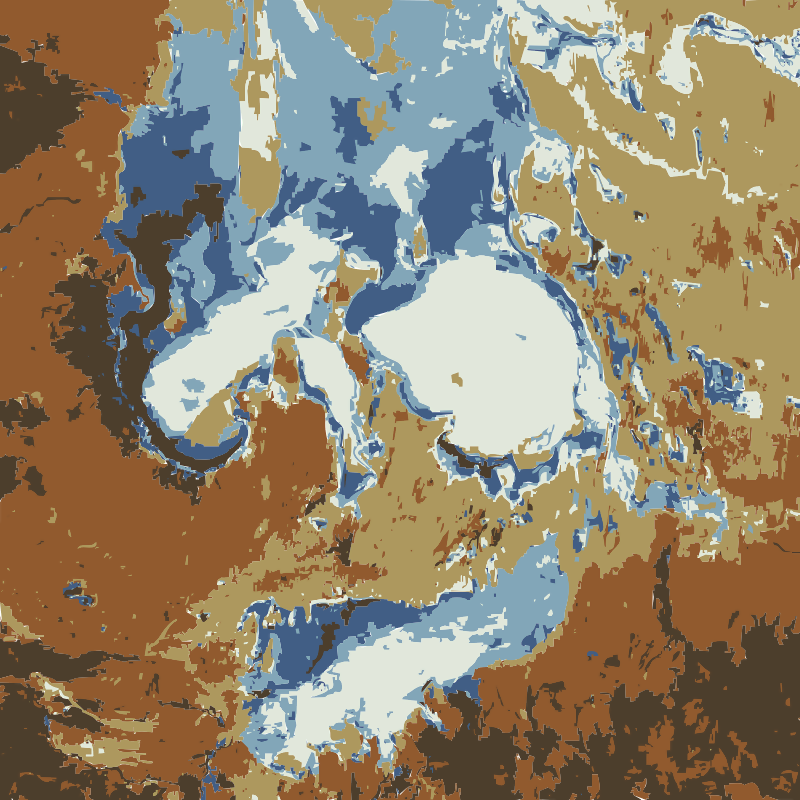 Earth Art From Nasa 51-100 35 Pages - Great Big Canvas 'lake Eyre - Usgs Earth' Graphic Art (800x800), Png Download