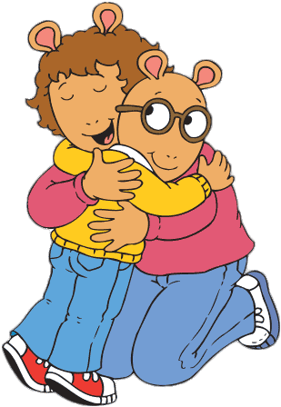 Arthur Read Hugging His Mum - Arthur Pbs (386x462), Png Download