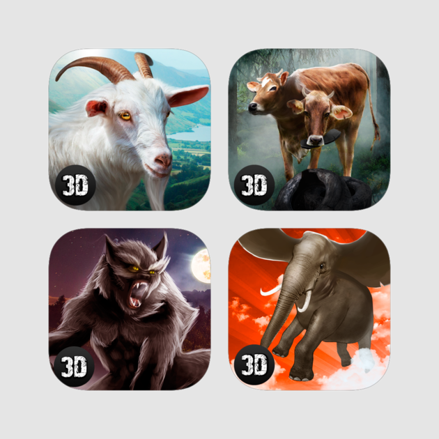 Wild & Fantasy Animal Survival Simulators 3d On The - Working Animal (630x630), Png Download