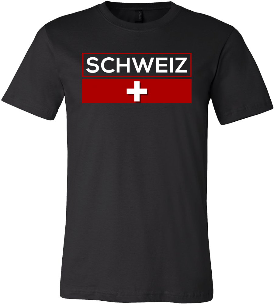 I Love Switzerland, Svizzera Swiss Flag Schweiz Suisse - Welshly Arms T Shirt (1000x1000), Png Download
