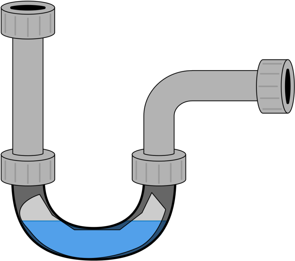 Picture Showing A Drain Trap With Water In It - Trap Plumbing (1024x935), Png Download