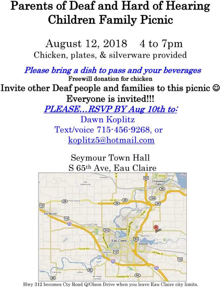 Eau Claire Family Picnic August 2018 Flyer (773x1000), Png Download