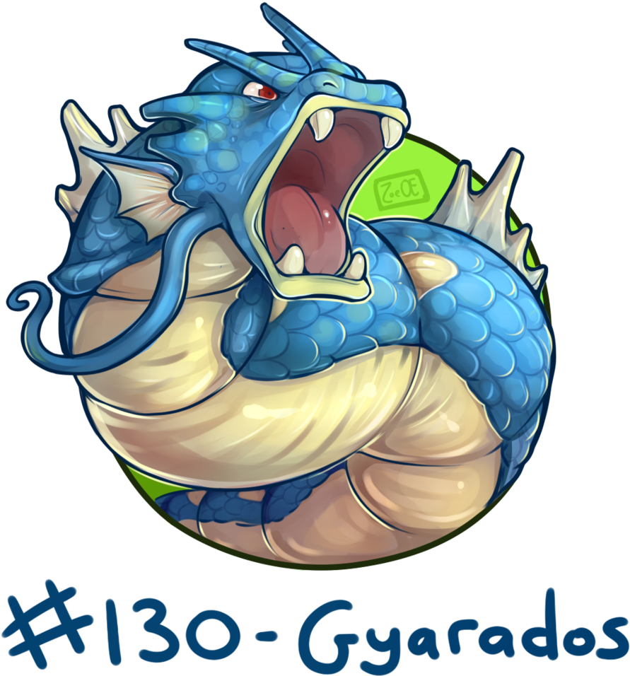 Gyarados - Digital Art (1024x1024), Png Download