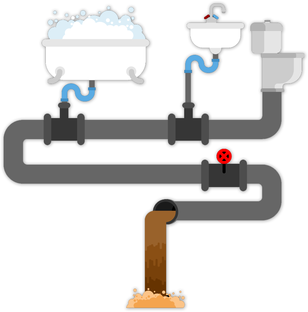 Drain Cleaning - Separative Sewer (1032x1042), Png Download