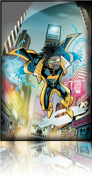 Image - Static Shock And Black Lighting (428x600), Png Download