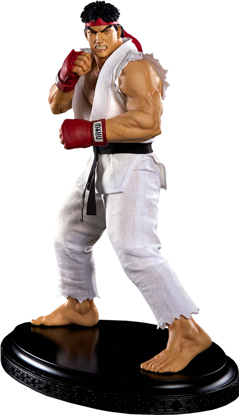 Ryu Ansatsuken Statue - Street Fighter 1/4-scale Ryu Statue (480x819), Png Download