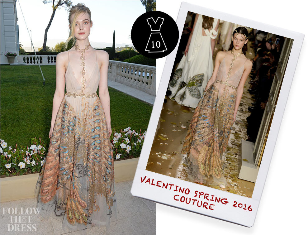 Elle Fanning In Valentino Spring 2016 Couture - Elle Fanning In Cannes (1000x753), Png Download